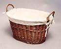 Whitney Design ML-5567 Woven-Willow Oval-Shaped Laundry Basket with Cotton Lining