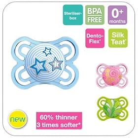 MAM Perfect Baby Dummy/ Soother/ Pacifier 0+ months - Green, Blue or Pink