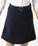 Skirt with Mock Flower Buckle Belt