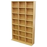PIGEON HOLE - 21 Cubby 588 CD / 378 DVD Media Storage Unit - Beech