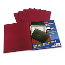 Oxford Certificate Holder, 80lb Linen Stock, 8.5 x 11 Inches, Burgundy, Five per Pack (29900-585BGD)