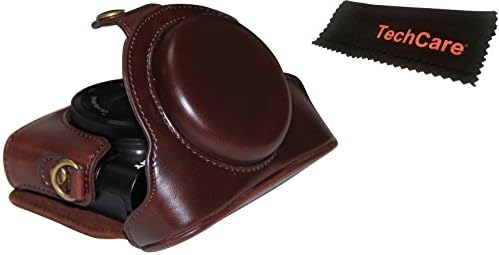 TechCare (TM) Protective Leather Case Bag For Sony DSC-RX100M II Cyber-shot Digital Still Camera/Dark Brown