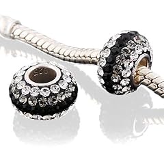 Andante-Stones Original Massiv 925 Sterling Silber Kristall Bead "TRICOLOR" Element Kugel f�r European Beads + Organzas�ckchen