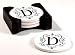 Round Monogram Coaster - D