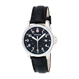 Wenger Men`s 72785 TerraGraph Black Dial Black Leather Strap Watch