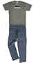 Awesome Grandfather Green Shirt Pant Set - Adult XX-Large, S/S, RBG