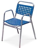Santorini Arm Chair (Blue) (31H x 20W x 23D)