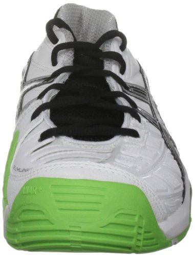 Asics Men's Gel Challenger 8 White/Limousine/Lightning Tennis Shoe E102Y 0199 8 UK