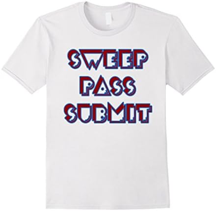 Arte Suave BJJ:  Sweep Pass Submit Brazilian Jiu-Jitsu Shirt - Male Large - White