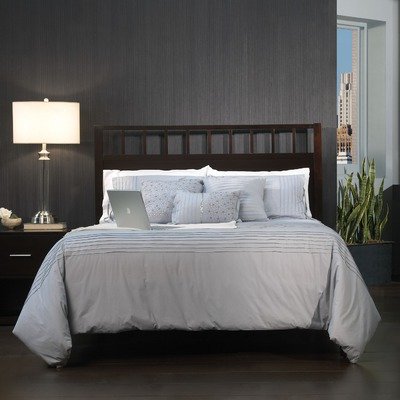 Modera Low Profile Panel Bed in Chocolate Brown Size: California King