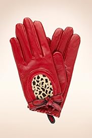 Leather Animal Print Insert Gloves