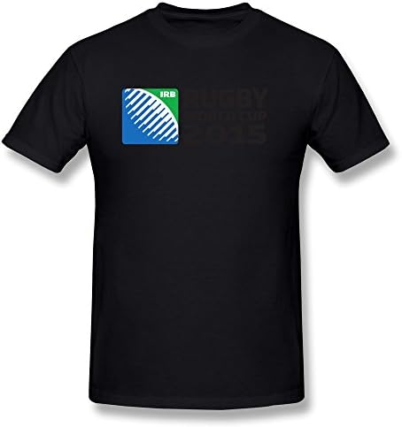 XIADA Men's RWC 2015 Rugby World Cup 100% Cotton Tees Black L