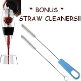 Vinturi Wine Aerator and ** BONUS ** Straw Cleaner Combo Kit