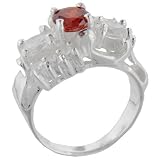 Sterling Silver Round Cut Cz Citrine Sleigh Ring