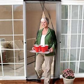 Jobars JB4529 Sliding Door Screen, Black, 48-Inch