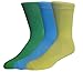 Fine Fit Mens Fancy Solid Color Cotton Socks (3 Pairs)