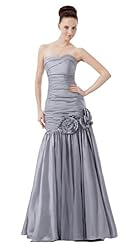 Strapless Sheath Floor Length  Taffeta Backless Lace-Up  Ball Gown Bridesmaid Dress/Prom Dress 