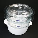 トリアノン 耐熱ガラス蒸し器 2段セット61116