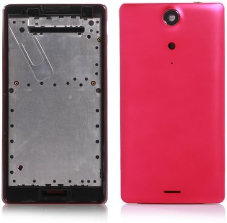 Genuine New Back Door Battery Cover with Middle Bezel Frame Full Housing Body for Sony Xperia TX LT29i LT29 (Pink)