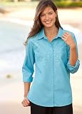 Wrinkle-free Pinpoint Embroidered Shirt