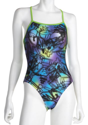Speedo Women's Americana Flipturns Axcel Back One Piece Swimsuit