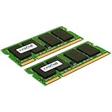 Crucial 4GB Kit (2GBx2) DDR2 800MHz (PC2-6400) CL6 SODIMM 200-Pin Notebook Memory Modules CT2KIT25664AC800