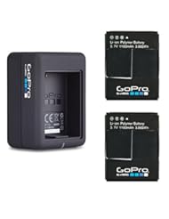 Photography: GoPro 2 Genuine original Rechargeable Battery Pack and GoPro Dual Battery Charger for GoPro HD HERO3+, HERO3 AHDBT-302 AHBBP-301 - PHOTO4LESS