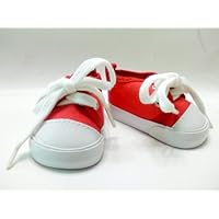 Red Canvas Sneakers. Fit Dolls Such as American Girl® and Bitty Baby®.
