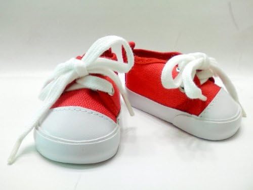 Red Canvas Sneakers. Fit Dolls Such as American Girl® and Bitty Baby®.