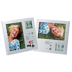 Two-Ways Picture Frame Recorder Alarm Clock and Thermometer