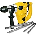 Wolf 1500watt High Impact SDS Hammer Drill - Supplied with 8mm, 10mm and 12mm SDS Drill Bits and 2 Chisel Bits All Stored in a Handy Heavy Duty Case