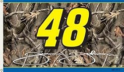Jimmie Johnson 3'x5' Double Sided Realtree Camo Flag - NASCAR Sports Merchandise