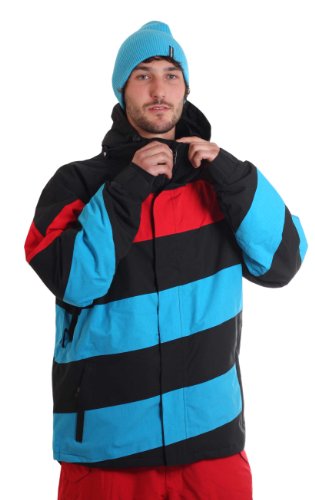 LIGHT Herren Snowboardjacke Folsom III, black/electric blue/red, L, FA538-10_360 Preisvergleich