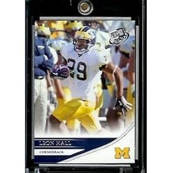 2007 Press Pass Leon Hall #22 Michigan Wolverines - Cincinnati Bengals RC - Rookie Football Card - Shipped In Protective Display Case!