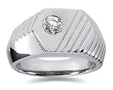 0.50 CTW Men's Diamond Ring in Platinum