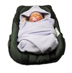 Babyschalendecke flieder mit Streifen...