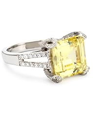 Myia Passiello "Timeless" Swarovski Zirconia Canary Yellow Ring