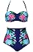 Spring fever for Women Vintage Style High Waisted Bikini Sets Push Up Swimwear