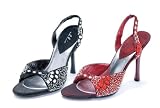 457-Rouge, 4.5 Inch Rhinestone Mule In 2 Colors, by Ellie Shoes