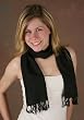 Rayon Scarf, Embroidered - Black - 10" X 66"