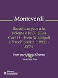 Rimanti in pace a la Dolenta e bella Fillida (Part 1) - From "Madrigali a 5 voci" Book 3 (1592) - SV74 Sheet Music