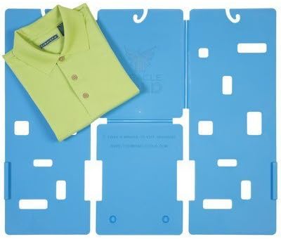 MiracleFold® Junior Size Laundry Folder Clothes Folder T-Shirts Pants Towels Organizer Fast Easy and Fun Time Saver (Sky Blue) by Miracle Fold