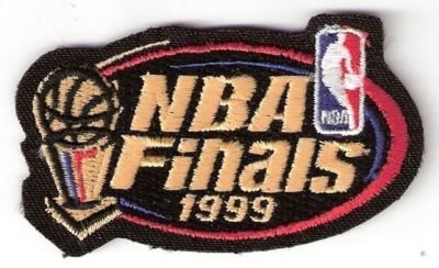 1999 NBA FINALS TROPHY PATCH JERSEY LOGO SAN ANTONIO SPURS NEW YORK KNICKS