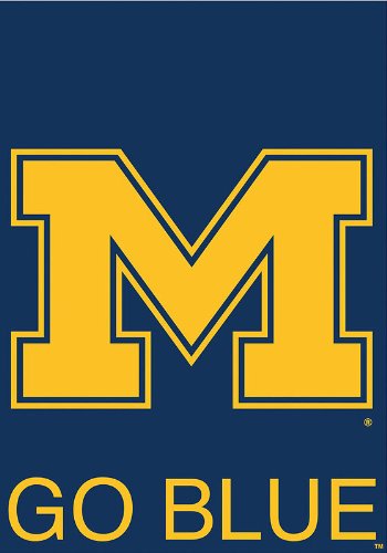 University of Michigan Silk Screen Print Regular Sized Flag