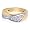 Aesthetic Grace: Gold Vermeil Two-Toned Engagement Ring with CZ Diamond