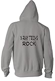 X-Ray Techs Rock Youth Zippered Hooded (Hoody) Sweatshirt Fleece Jacket ASH GREY SMALL