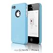 elago S4 Slim Fit Case for AT&T and Verizon iPhone 4 (Soft Feeling)-SF Pastel Blue + HD Professional Extreme Clear film + Logo Protection Film included