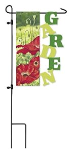 Evergreen Poppy Garden Garden Flag 12.5" X 18"