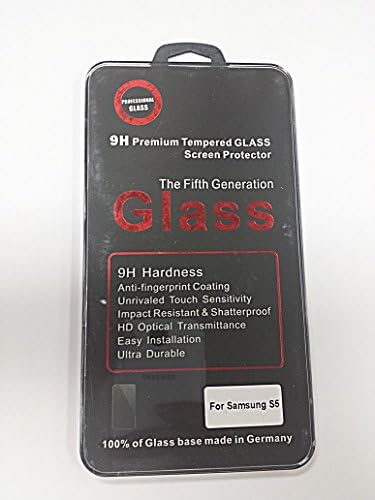 Ultra Premium Tempered Glass Screen Protector Film for Samsung Galaxy S5 SV S V G900 - Shatter Proof - Scratch/Fingerprint/Impact Resistant - 9H Hardness - Extreme Clarity and Touch Screen Sensitvity - Includes Button/Keypad Protection - Retail Pack - Made in Germany
