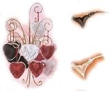 Give your Heart with this Venice G-String with Clear Heart Shaped Box with Ribbon Holder